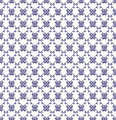 Ornamental seamless pattern. Blue and white colors.  Endless template for wallpaper, textile, wrapping, print, interior, floor, fabric. Abstract texture. Traditional ethnic ornament for  design.