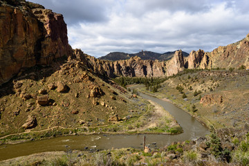 River and Rugged Landscape of Smith Rock State Park
