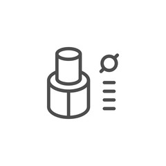 Tube insulation line icon