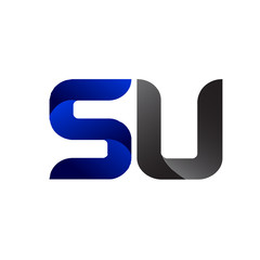 Modern Simple Initial Logo Vector Blue Grey su