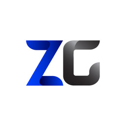 Modern Simple Initial Logo Vector Blue Grey ZG