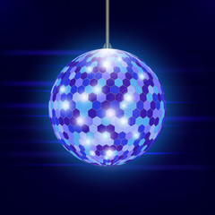 Disco ball. Vector illustration. Background
