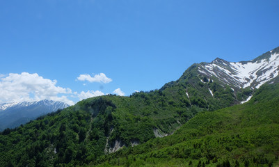 Fototapeta na wymiar kurobe, tateyama mountain
