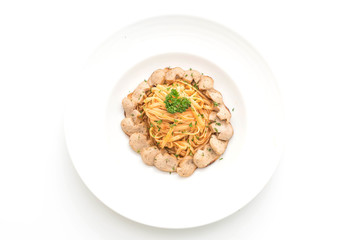 spaghetti with sausage