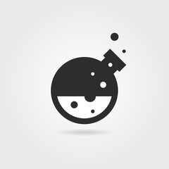 simple black lab icon with shadow