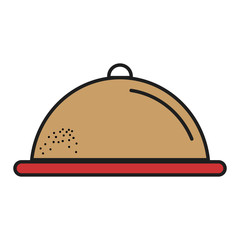 tray server isolated icon vector ilustration design