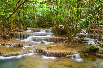 Beautiful water stream of waterfall - 161891172