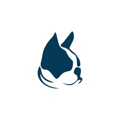 French bulldog and a cat vector illustration
