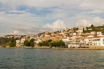 Fototapeta na wymiar Panoramic view of the town of Pylos, located in Messinia prefecture, Greece
