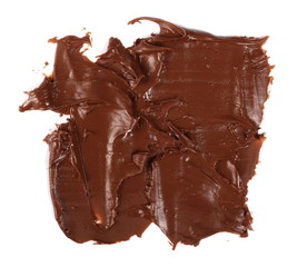 Cream chocolate isolated on white background