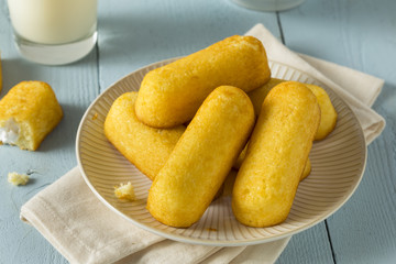 Sweet Yellow Sponge Snack Cake