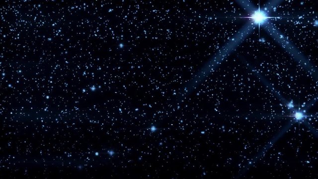 Inside a Blue HoloMatrix Starfield Motion Graphic Background
