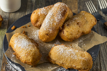 Homemade Deep Fried Yellow Sponge Snack Cakes