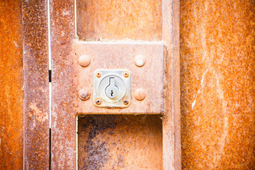 Close up rusty lock