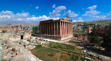Ruins of Bacchus temple in Baalbek at Bekaa valley, Lebanon