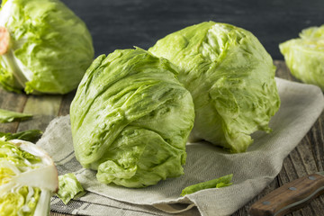 Raw Organic Round Crisp Iceberg Lettuce