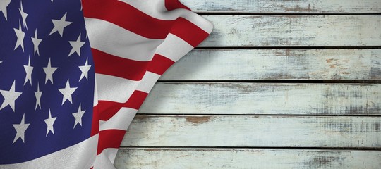 Composite image of focus on usa flag - Powered by Adobe