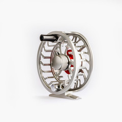 Fly Reel on white background