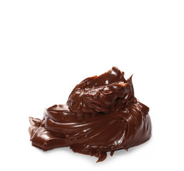 Cream chocolate isolated on white background