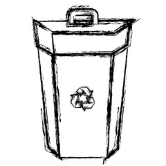 ecology recycle bin isolated icon vector illustration design