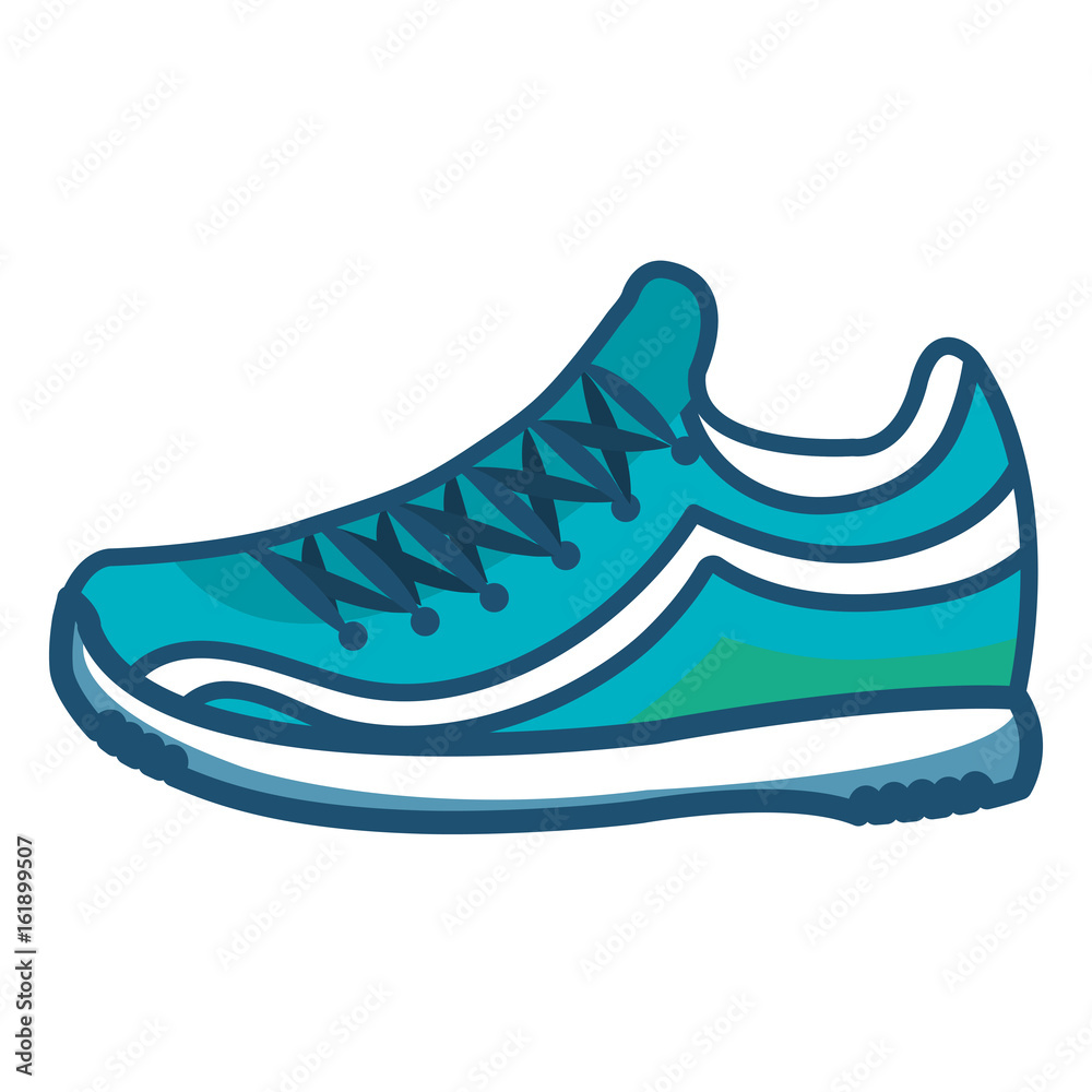 Poster tennis shoe isolated icon vector illustration design