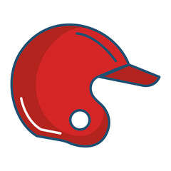 baseball helmet equipment isolated icon vector illustration design