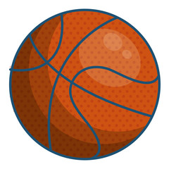 basketball balloon isolated icon vector illustration design