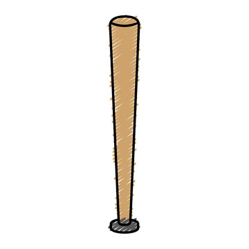baseball bat equipment isolated icon vector illustration design