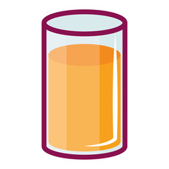 orange juice glass icon vector illustration design