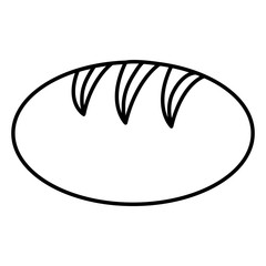 delicious bread isolated icon vector illustration design