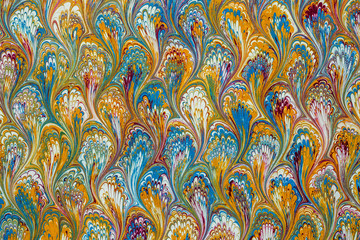 Marbled paper in wide range of colors