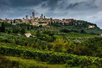Fototapeta na wymiar View of the city San Gimignano, Tuscany, Italy