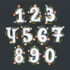 Cute floral numbers with decor.