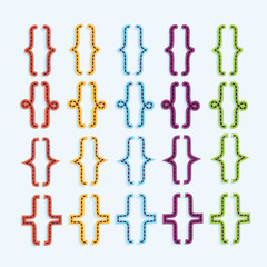 Set of braces or curly brackets icon.