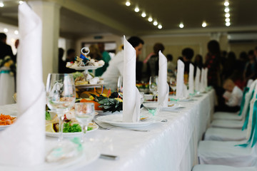 Buffet table, meal
