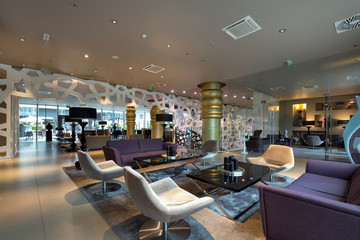 Modern luxury hotel lounge