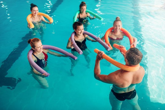 Aqua aerobics, healthy water sport