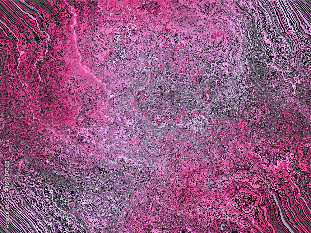 Poster Abstract colored distorted lines. 3D rendering