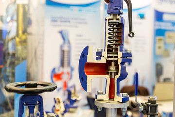 Water pump valve cross section, inside view