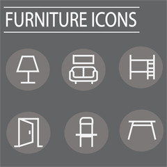 furniture icon set
