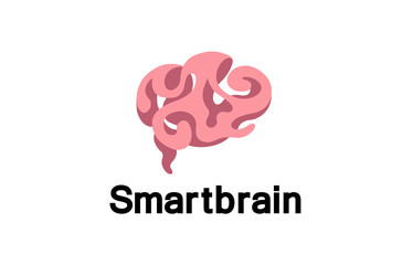 Smart Brain Logo Design Illustration