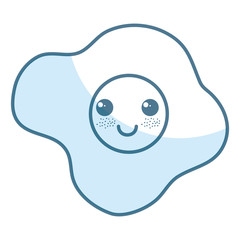egg fried kawaii character vector illustration design