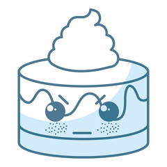 sweet cake kawaii character vector illustration design