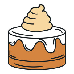 sweet cake isolated icon vector illustration design