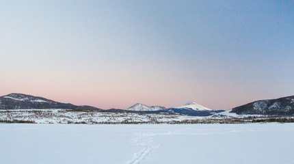 Colorado Mountain Range at Dusk