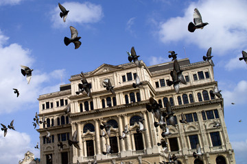 Havana, Cuba Building with Birds