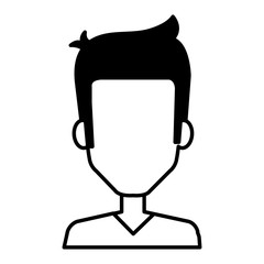 young man avatar character vector illustration design