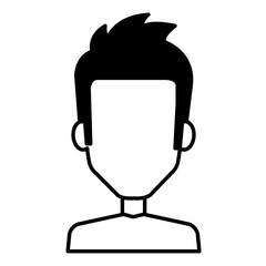 young man avatar character vector illustration design