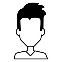 young man avatar character vector illustration design