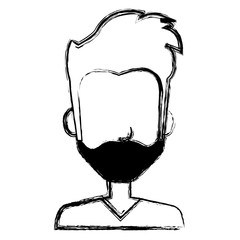 young man avatar character vector illustration design